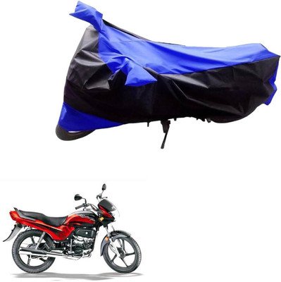 MWBB Waterproof Two Wheeler Cover for Hero(Passion Plus, Black, Blue)