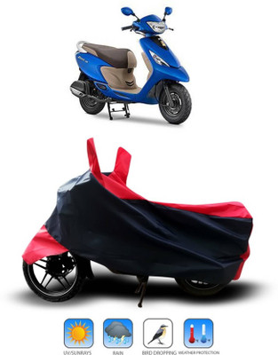 KEDIT Two Wheeler Cover for TVS(Scooty Zest 110, Red)
