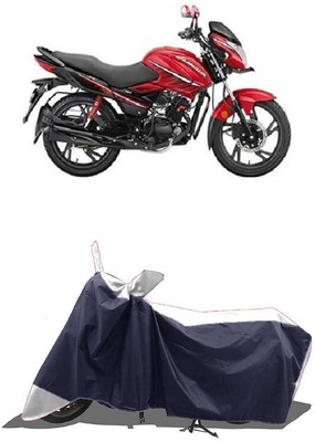 SUGASHRI Waterproof Two Wheeler Cover for Hero(Glamour i3s BS6, White, Blue)