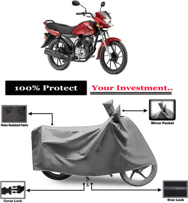 Amexride Two Wheeler Cover for Yamaha(Saluto RX BS6, Grey)