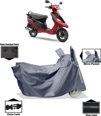 Amexride Two Wheeler Cover for TVS(Scooty Pep+ BS6, Grey)