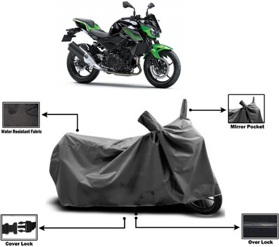 Amexride Two Wheeler Cover for Kawasaki(Z400 BS6, Grey)
