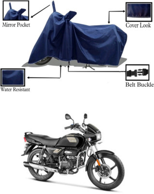 RAQTRO Waterproof Two Wheeler Cover for Hero(Splendor Plus, Blue)