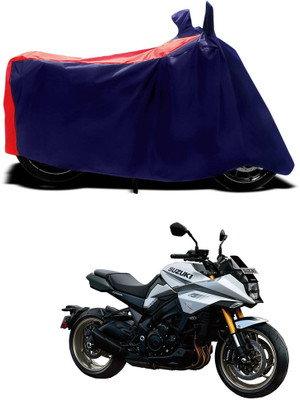 PAGORA Waterproof Two Wheeler Cover for Suzuki(Katana, Red)