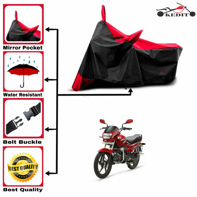 AASHTIK MART Two Wheeler Cover for Hero(Super Splendor, Red, Black)