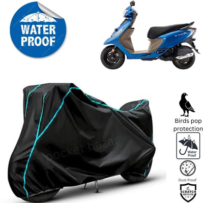 pocket bazar Waterproof Two Wheeler Cover for TVS(Zest, Black)
