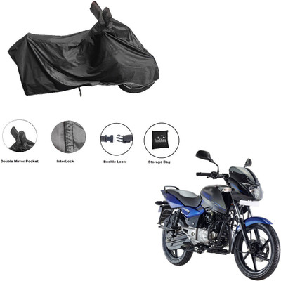 RiderShine Waterproof Two Wheeler Cover for Bajaj(Pulsar 150, Black)