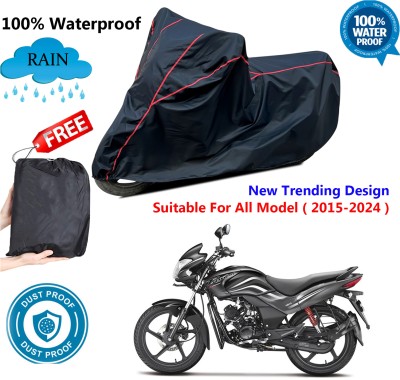 AUTOCAD Waterproof Two Wheeler Cover for Hero(Passion Xpro, Black, Red)