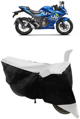 GANPRA Two Wheeler Cover for Suzuki(Gixxer SF 250, Black, White)
