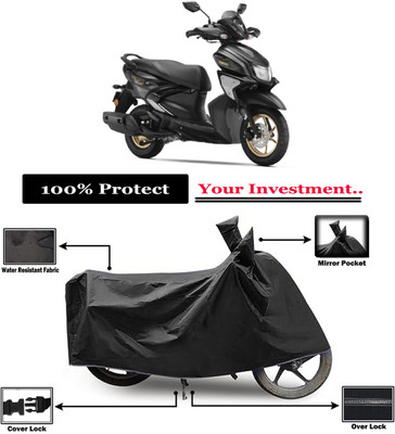 Amexride Two Wheeler Cover for Yamaha(Ray-ZR 125FI, Black)