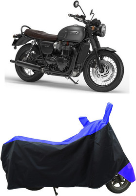 Coxtor Waterproof Two Wheeler Cover for Triumph(Bonneville T120 Black BS6, Blue)