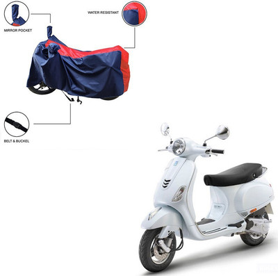 Furnish Flow Two Wheeler Cover for Vespa(Vespa LX 125, Red)