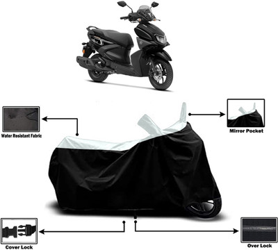 Amexride Two Wheeler Cover for Yamaha(Ray-ZR 125FI BS6, White)