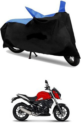 Mdstar Waterproof Two Wheeler Cover for Mahindra(Blue, Black)