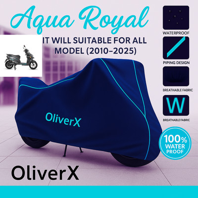OliverX Waterproof Two Wheeler Cover for Hero(Electric Atria, Blue, Red)