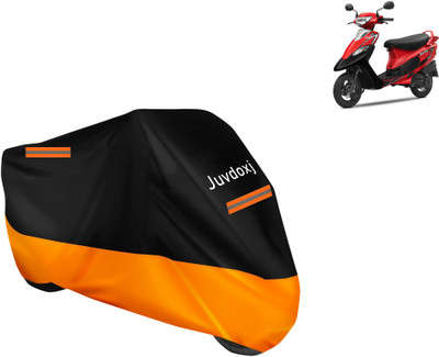 Juvdoxj Waterproof Two Wheeler Cover for TVS(Scooty Pep+, Orange)