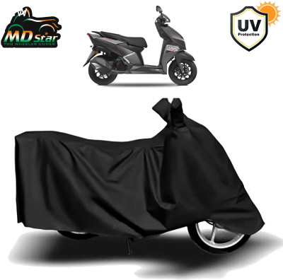 Mdstar Waterproof Two Wheeler Cover for TVS(NTORQ, Black)