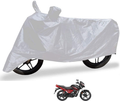MOCKHE Waterproof Two Wheeler Cover for Hero(Glamour, Silver)