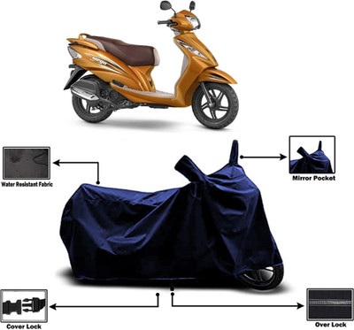 Amexride Two Wheeler Cover for TVS(Wego, Blue)