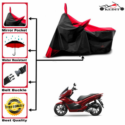 KEDIT Two Wheeler Cover for Honda(Red, Black)