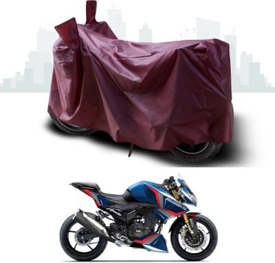 KEDIT Two Wheeler Cover for TVS(Apache RTR 310, Maroon)