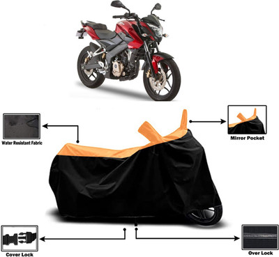 Amexride Two Wheeler Cover for Bajaj(Pulsar 180NS BS6, Orange)