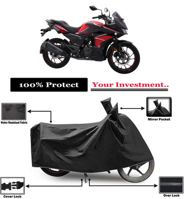Amexride Two Wheeler Cover for Hero(MotoCorp Xtreme 200S, Black)