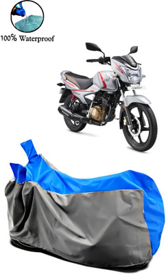 Autofly Waterproof Two Wheeler Cover for TVS(Victor, Grey, Blue)