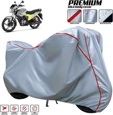 xodi Waterproof Two Wheeler Cover for Hero(Glamour, Silver, Red, Multicolor)