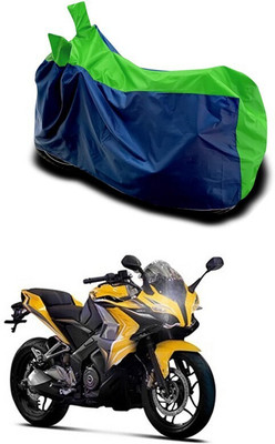 Mdstar Waterproof Two Wheeler Cover for Bajaj(Pulsar SS400, Green)