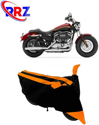 RRZ Waterproof Two Wheeler Cover for Harley Davidson(1200 Custom, Black, Orange)