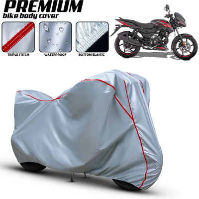 Car Life Waterproof Two Wheeler Cover for Bajaj(Pulsar, Silver, Red)