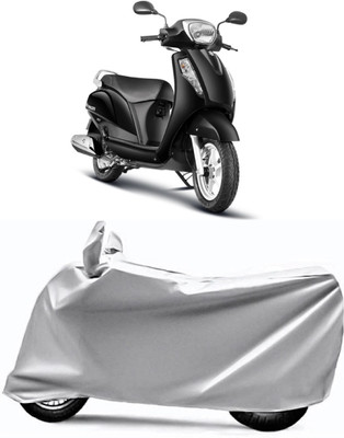 AUCTIMO Two Wheeler Cover for Suzuki(Access SE, Silver)