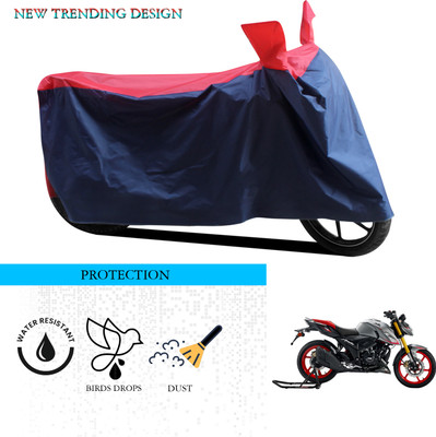 GOSHIV-car and bike accessories Waterproof Two Wheeler Cover for TVS(Apache RTR 160, Black, Red)
