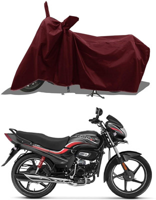 KANISHA ENTERPRISES Waterproof Two Wheeler Cover for Hero(Passion Plus, Maroon)