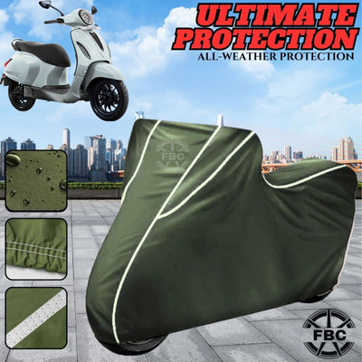 FBC Waterproof Two Wheeler Cover for Bajaj(Chetak, Green)