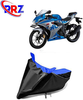 RRZ Waterproof Two Wheeler Cover for Suzuki(GSX R150, Black, Blue)
