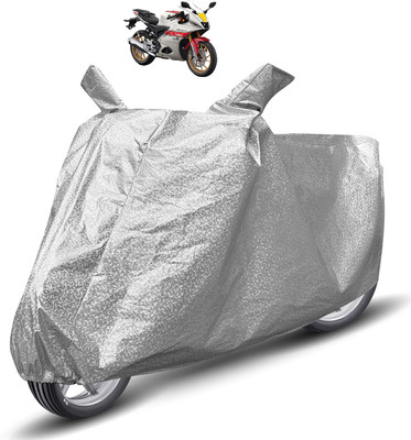 Auto Hub Waterproof Two Wheeler Cover for Yamaha(R15, Silver)