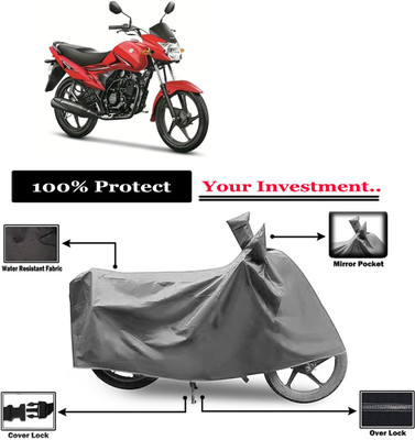 Amexride Two Wheeler Cover for Suzuki(Hayate EP, Grey)