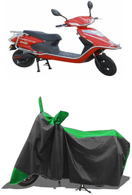 SUGASHRI Waterproof Two Wheeler Cover for Tunwal(Sport 63 48V, Green, Black)