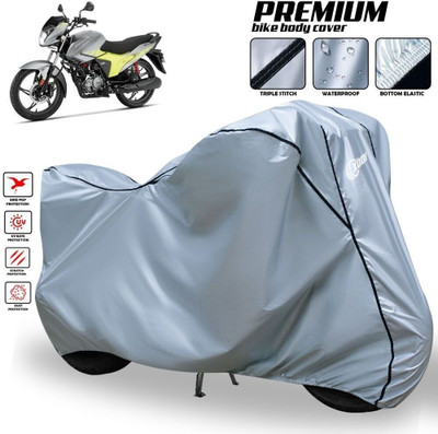 SThanaveX Waterproof Two Wheeler Cover for Hero(Glamour, Silver, Black)