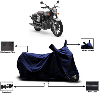 KEDIT Two Wheeler Cover for Royal Enfield(Classic 350 Signals, Blue)