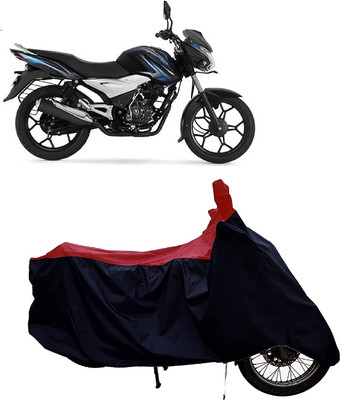 KEDIT Two Wheeler Cover for Bajaj(Discover 100 DTS-i, Red, Black)