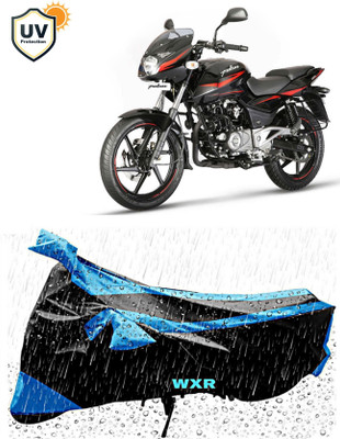 WXR Waterproof Two Wheeler Cover for Bajaj(Pulsar 180 DTS-i, Black, Blue)