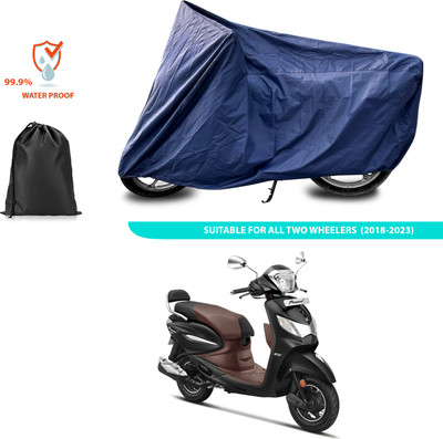 PAGORA Waterproof Two Wheeler Cover for Hero(Pleasure Plus, Blue)