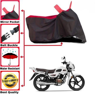 DeepShakshi AUTOMOTIVE Two Wheeler Cover for TVS(Radeon, Red, Black)