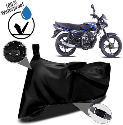 ROYAL AUTO MART Waterproof Two Wheeler Cover for Bajaj(CT110, Black)