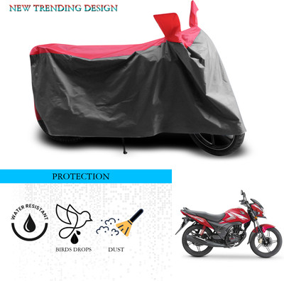 ANTHUB Waterproof Two Wheeler Cover for Honda(CB Shine SP, Grey, Red)