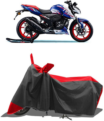 AutoGalaxy Waterproof Two Wheeler Cover for TVS(Apache RTR 165 RP, Red, Black)