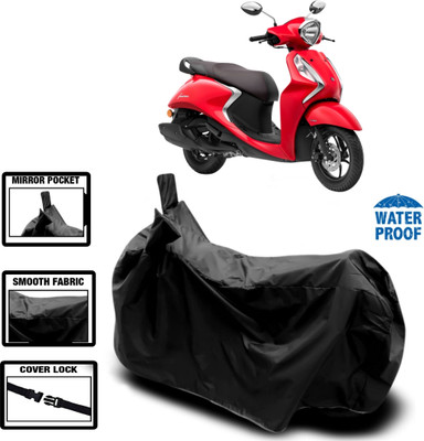 WMIZEXA Waterproof Two Wheeler Cover for Yamaha(Black)